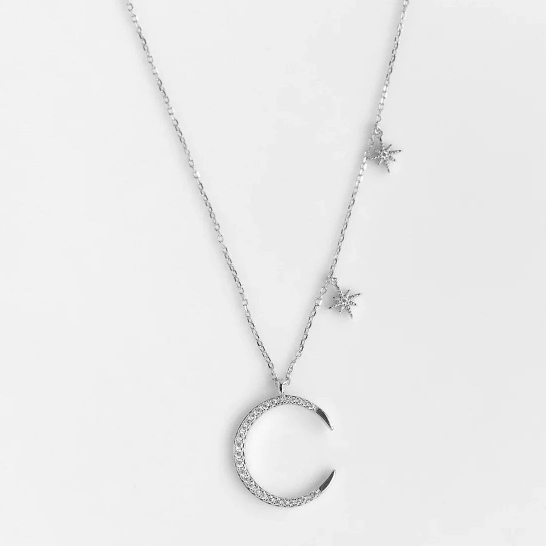 Waning crescent necklace Clearance