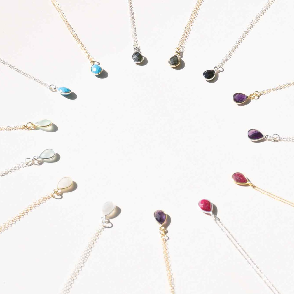 Teardrop Faceted Jet Crystal Pendant Necklace with Swarovski crystals by callura