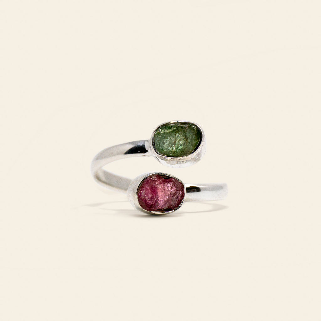 Two-Toned Tourmaline Bypass Ring