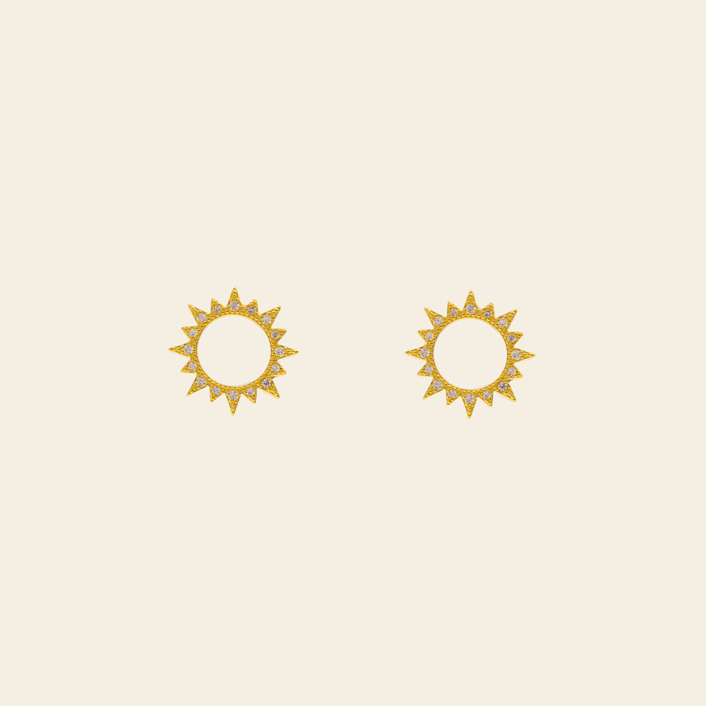 Sunburst Earrings - Gold