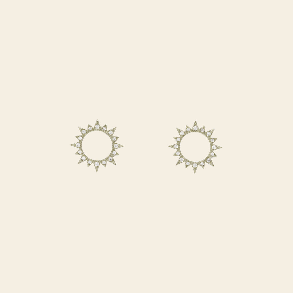 Sunburst Earrings - Silver