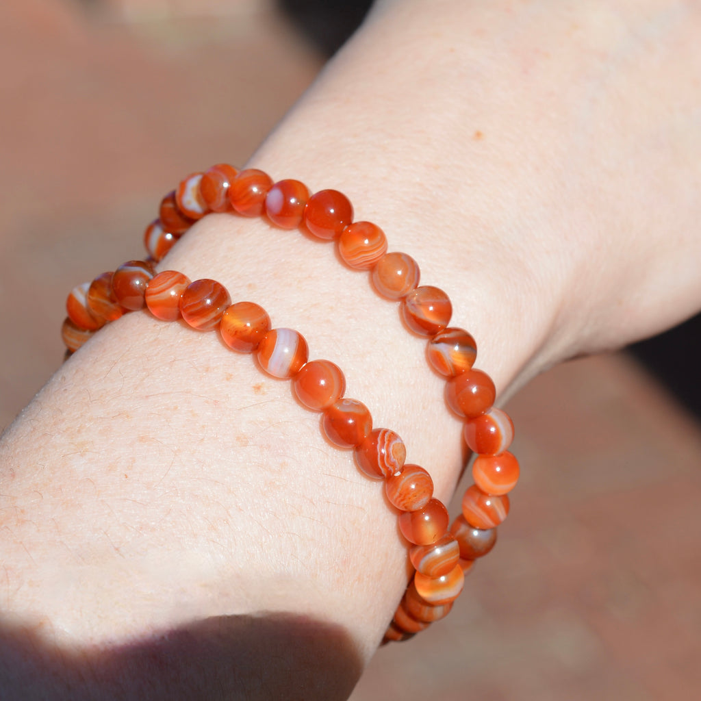 Carnelian Bead Bracelet