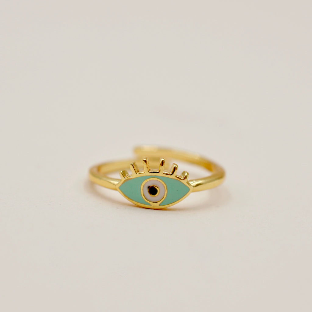 All-Seeing Protection Pastel Evil Eye Ring