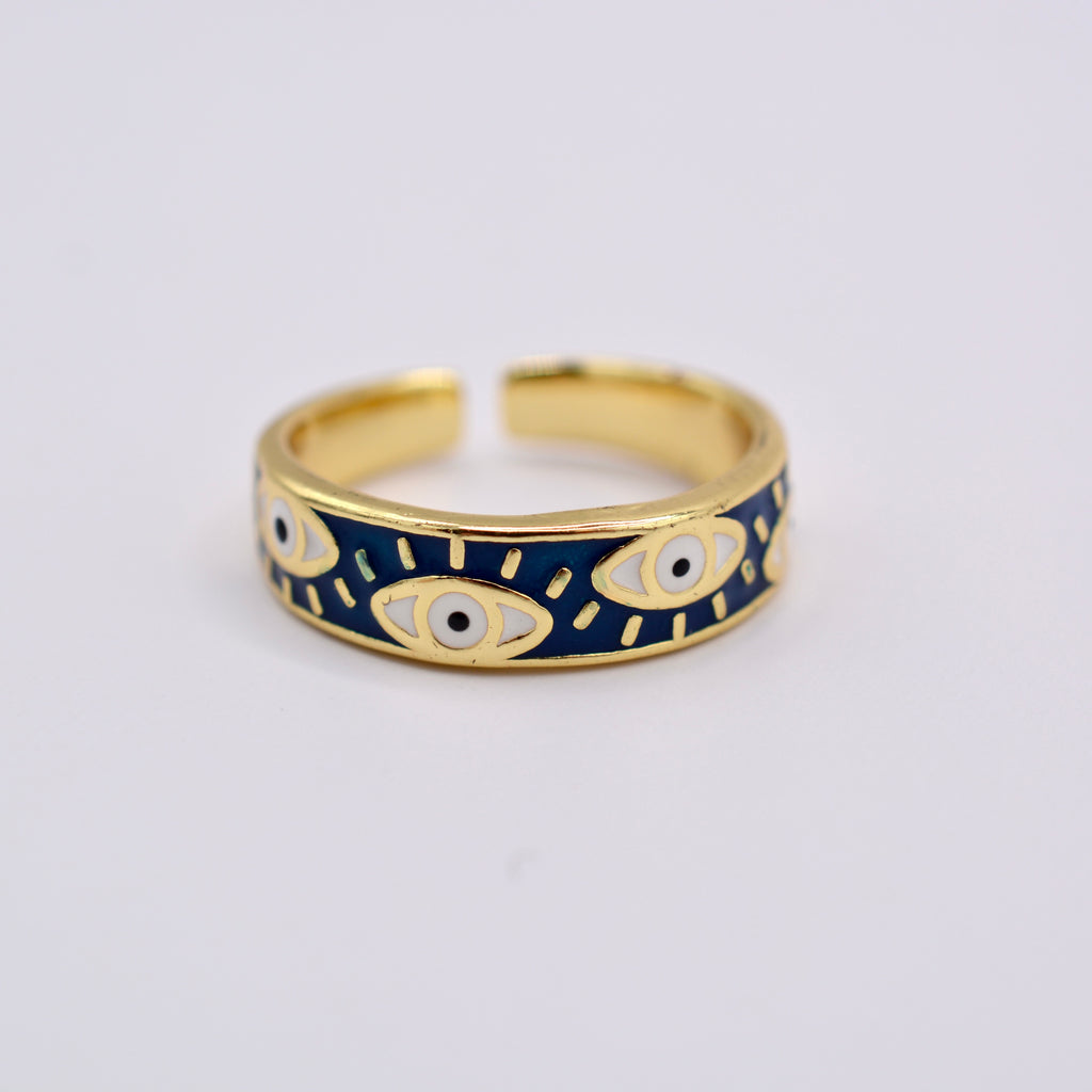 All Eyes On You Evil Eye Ring - Gold Protection Ring