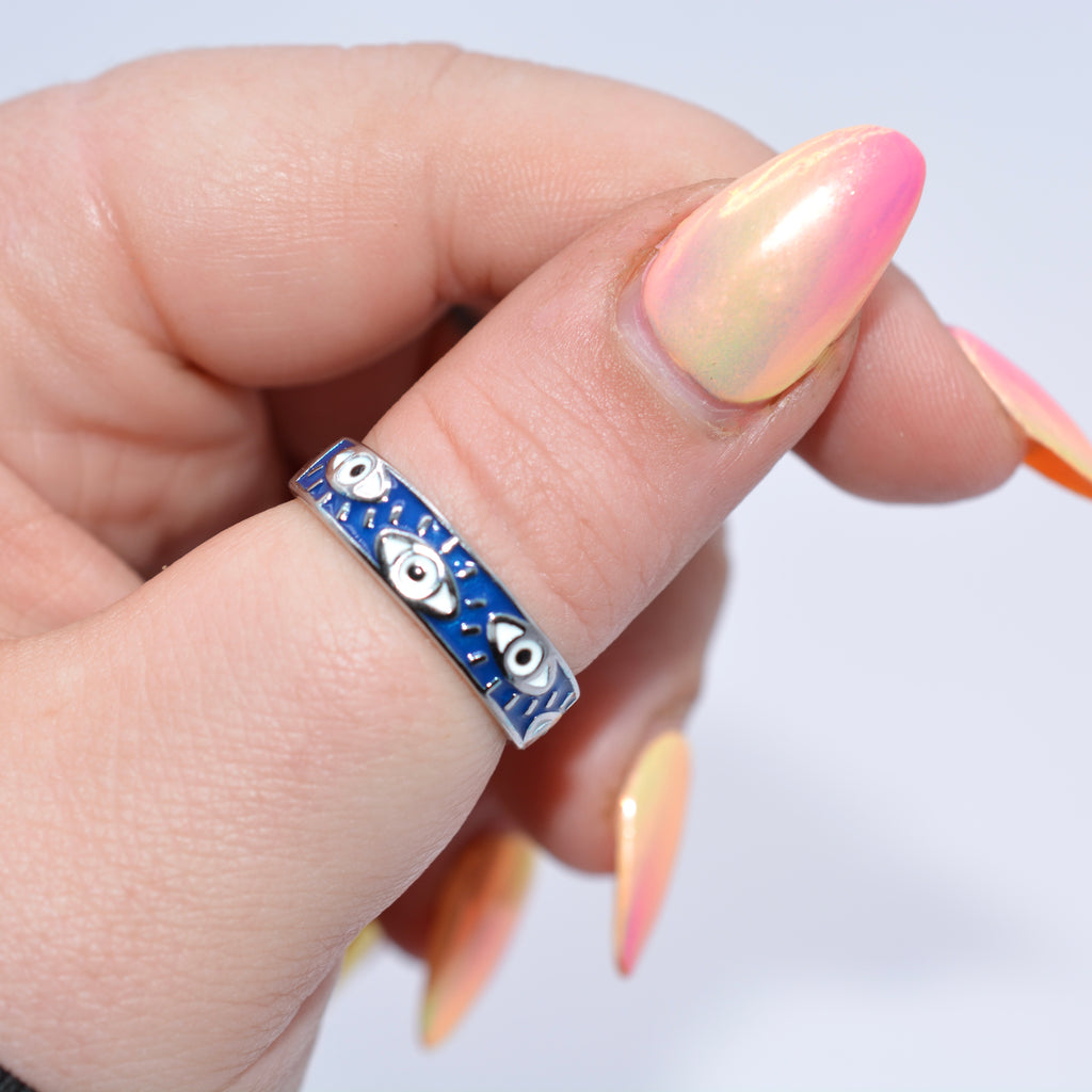 All Eyes On You Evil Eye Ring - Silver Protection Ring