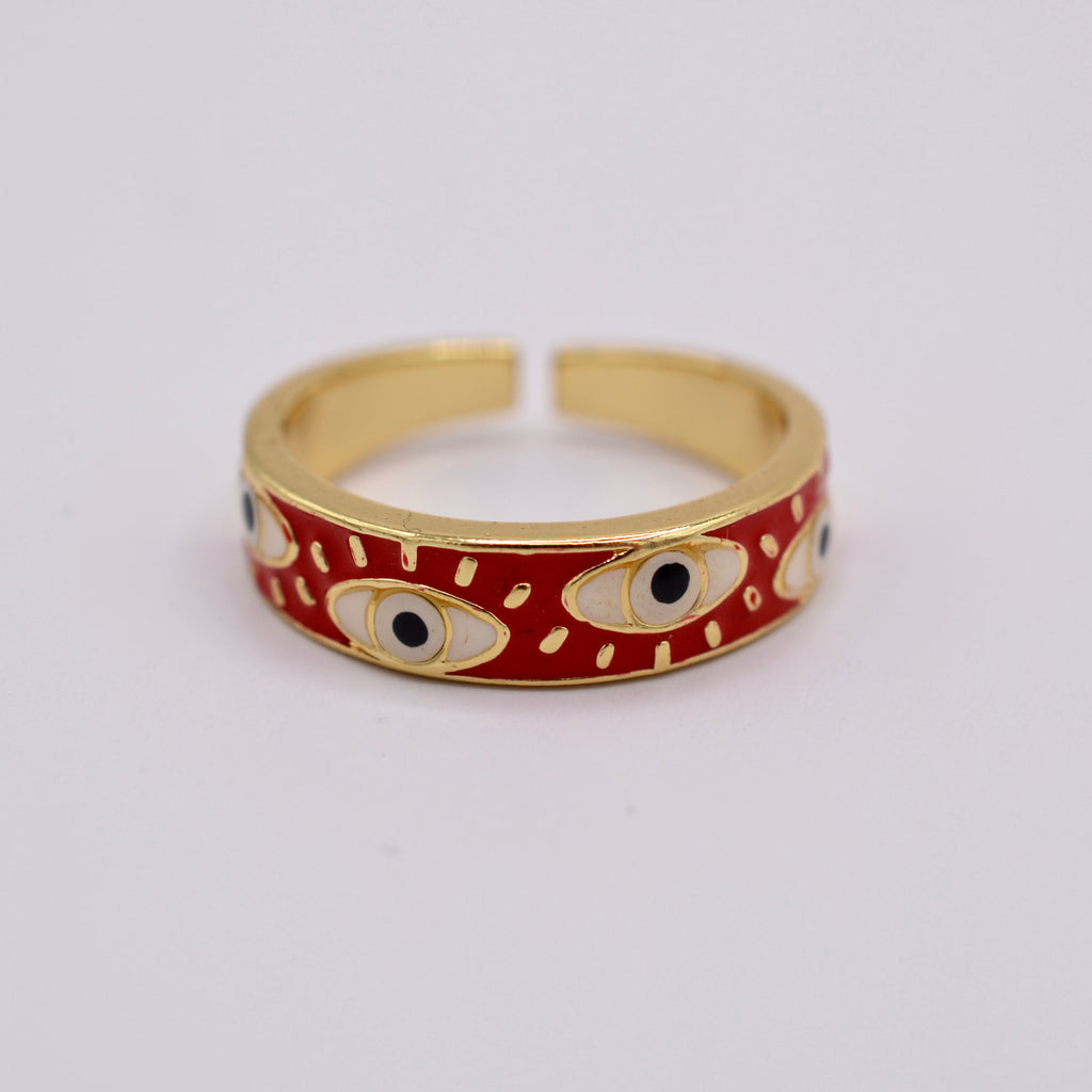 All Eyes On You Evil Eye Ring - Gold Protection Ring