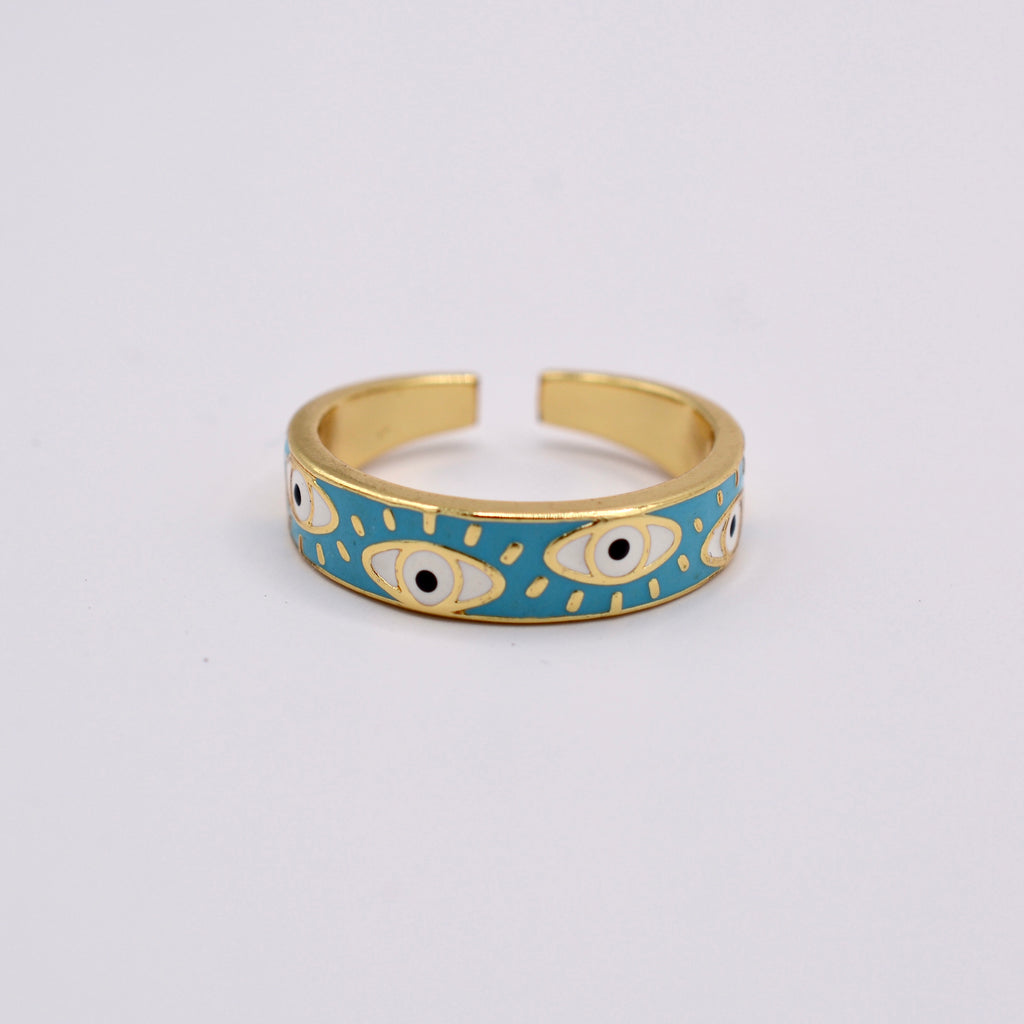 All Eyes On You Evil Eye Ring - Gold Protection Ring