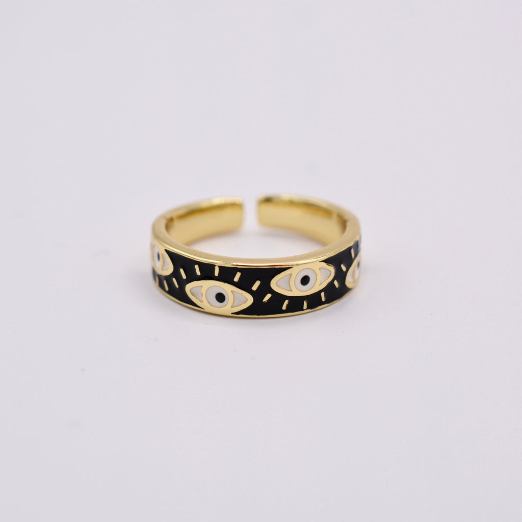 All Eyes On You Evil Eye Ring - Gold Protection Ring