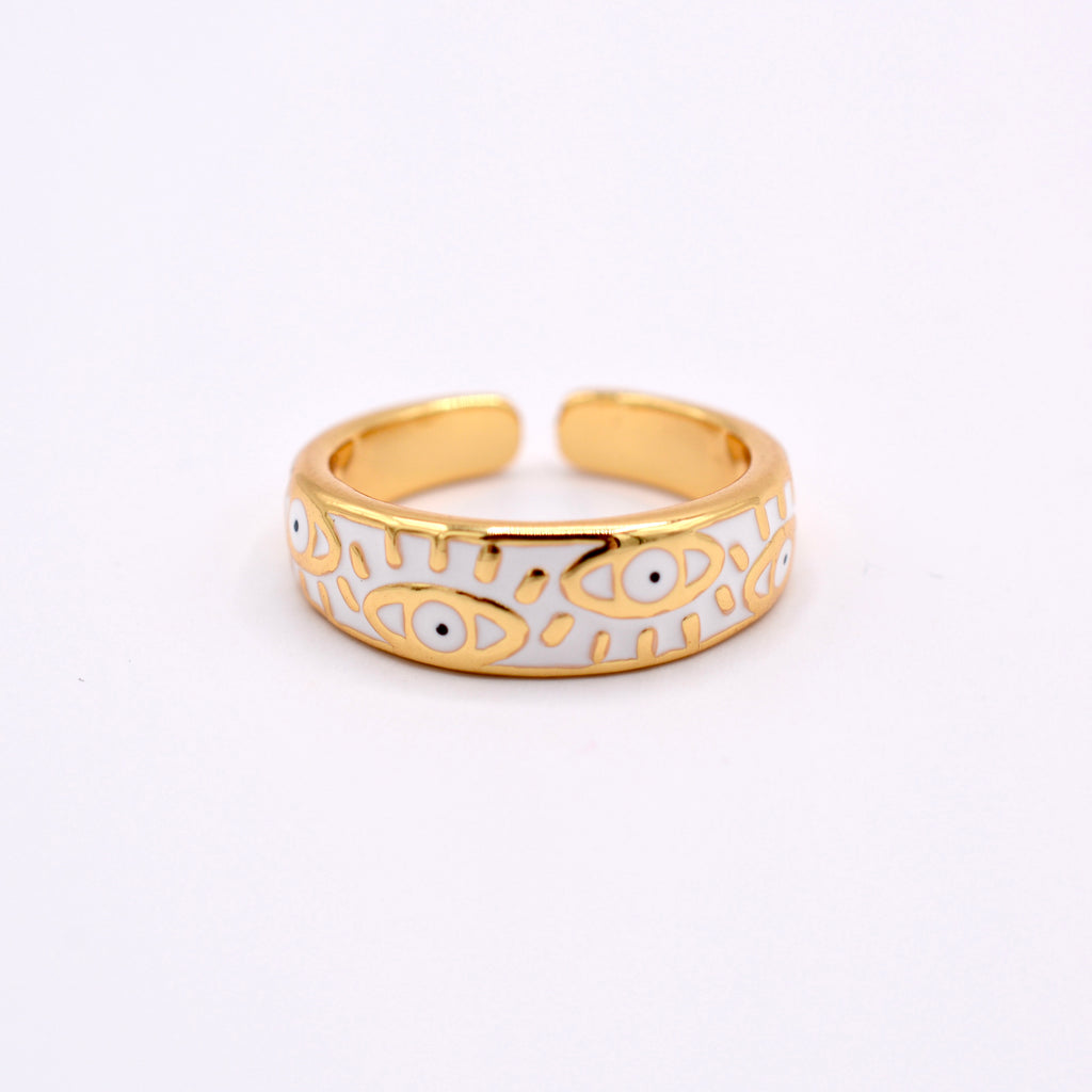 All Eyes On You Evil Eye Ring - Gold Protection Ring