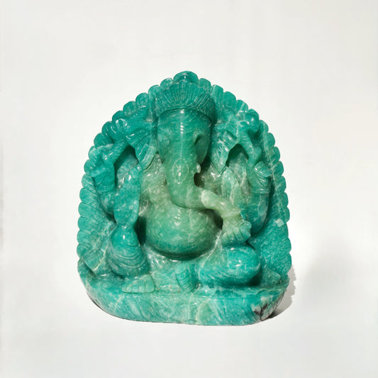 Sacred Guide Amazonite Ganesh Gallery Piece
