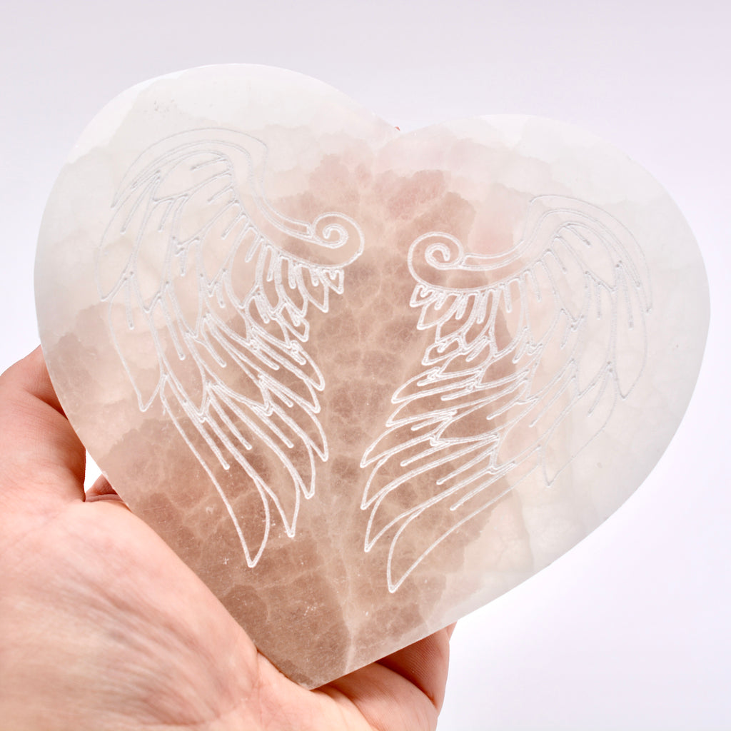 Wings of Light Selenite Plate