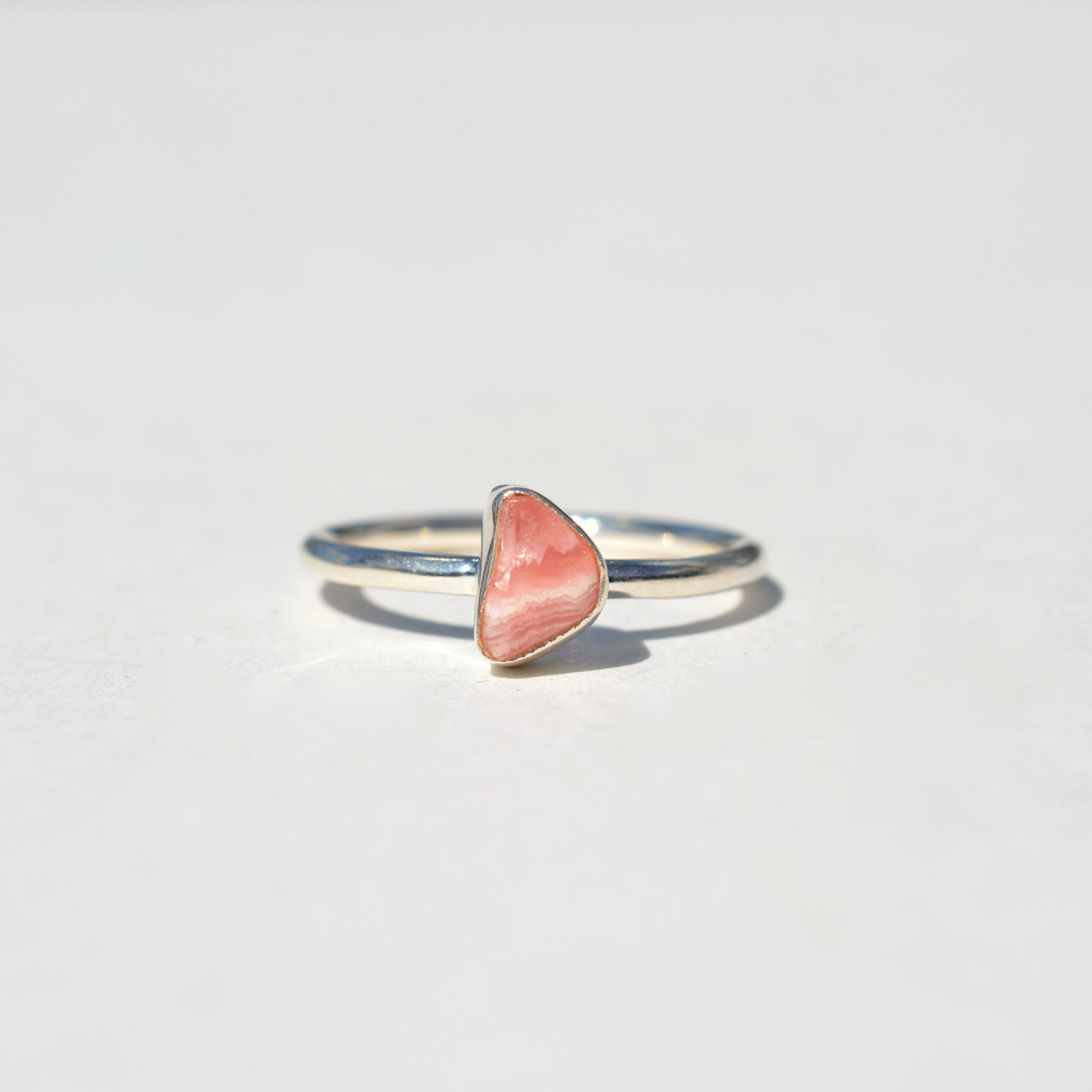 Bezel Set Rhodochrosite Ring | ASCEND