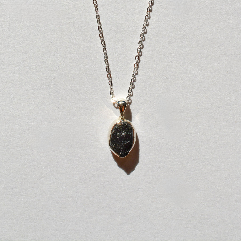 Bezel Set Rough Cut Crystal Necklace