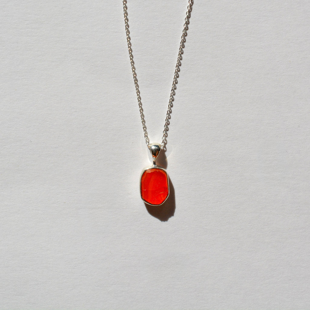 Bezel Set Rough Cut Crystal Necklace
