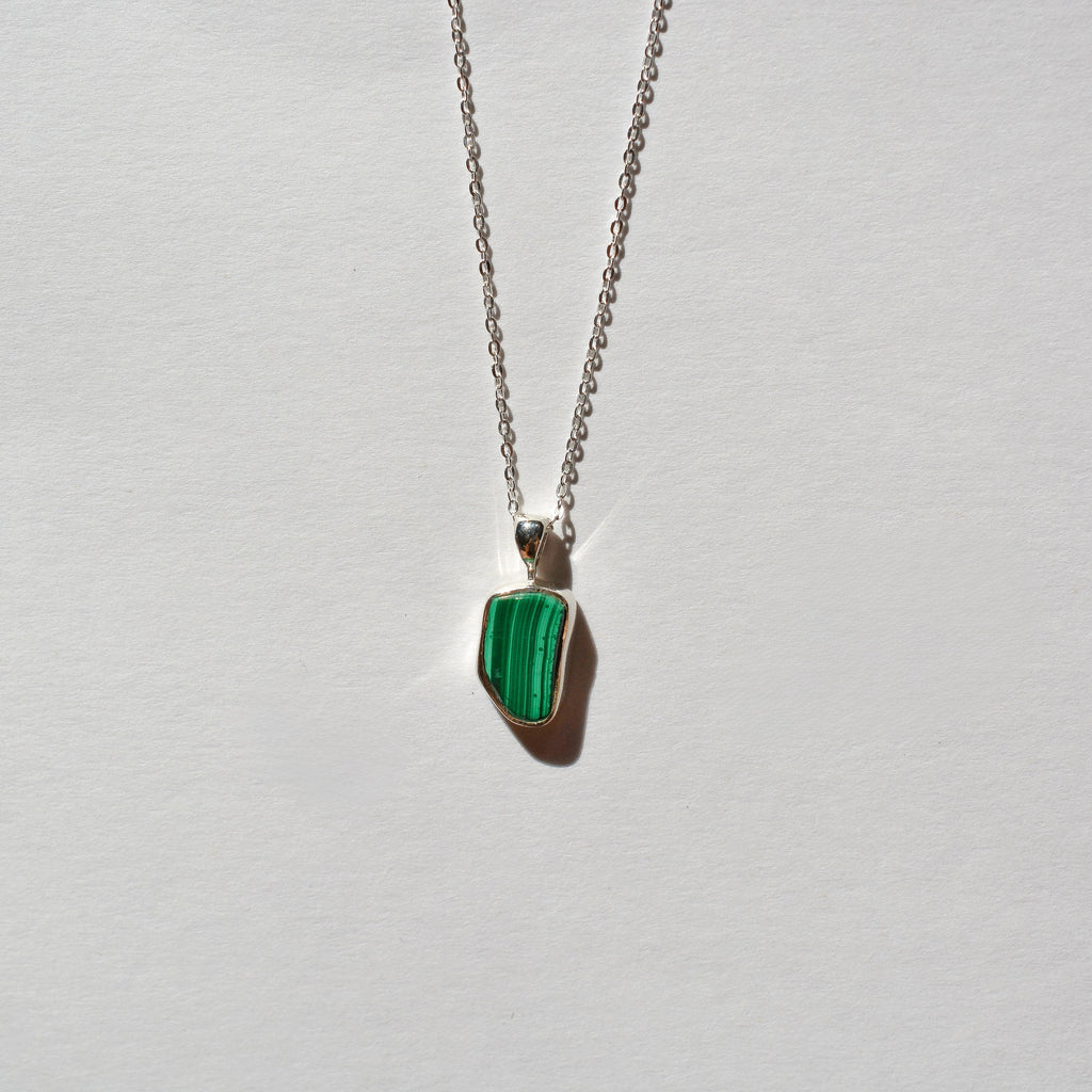 Bezel Set Rough Cut Crystal Necklace