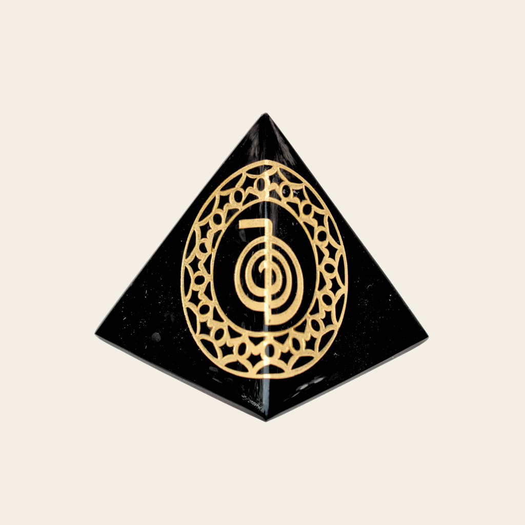 Black Obsidian Reiki Pyramid