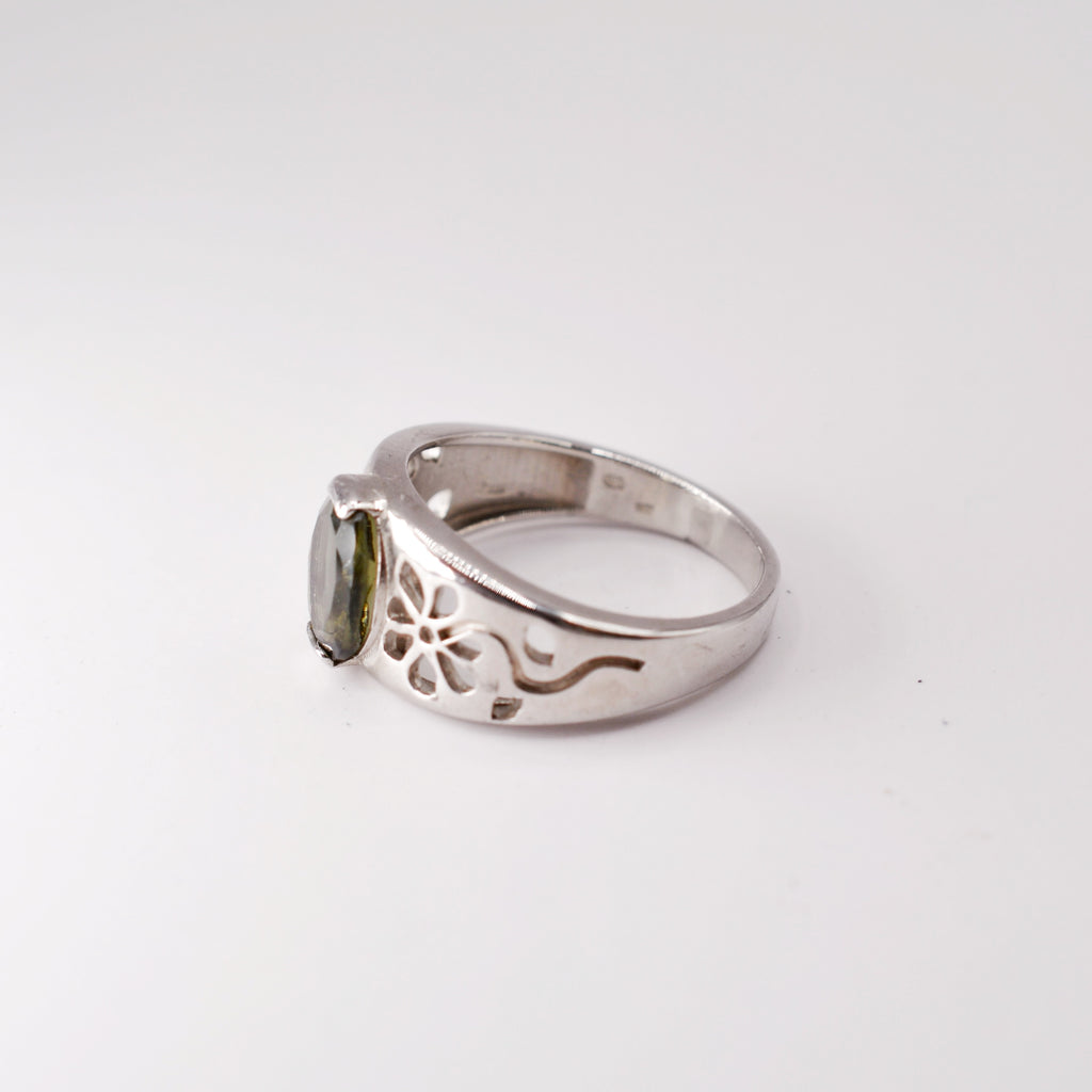 Bloom Moldavite Ring