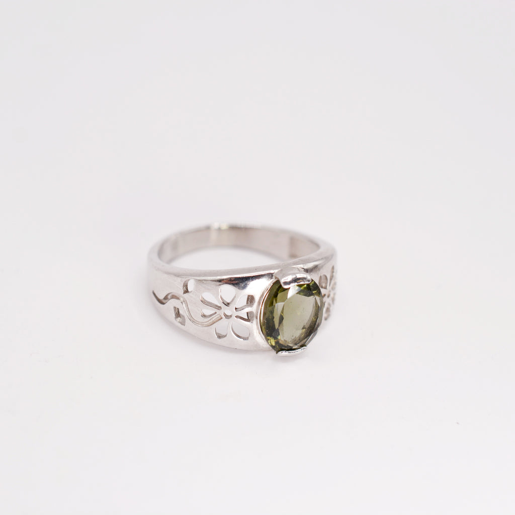 Bloom Moldavite Ring
