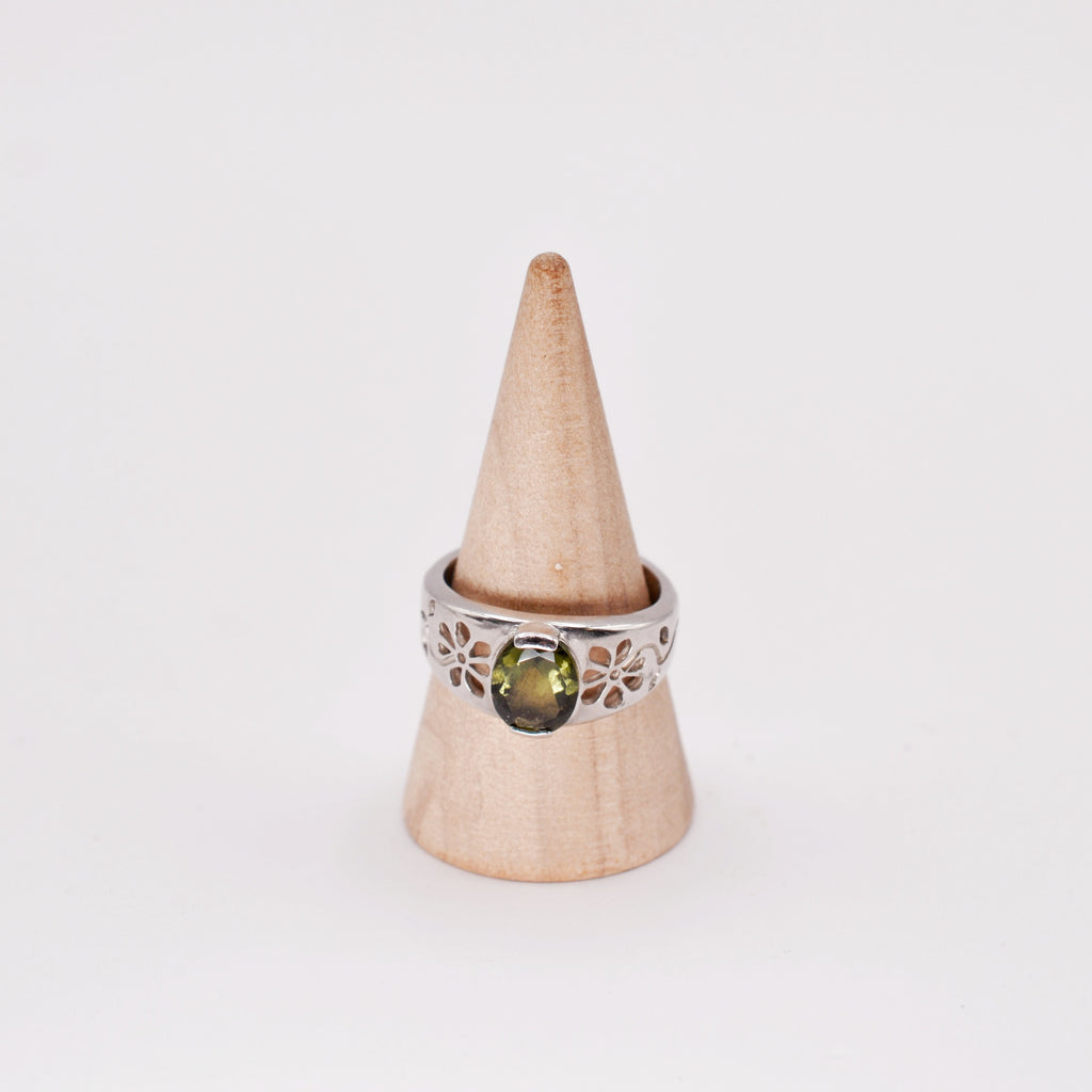 Bloom Moldavite Ring
