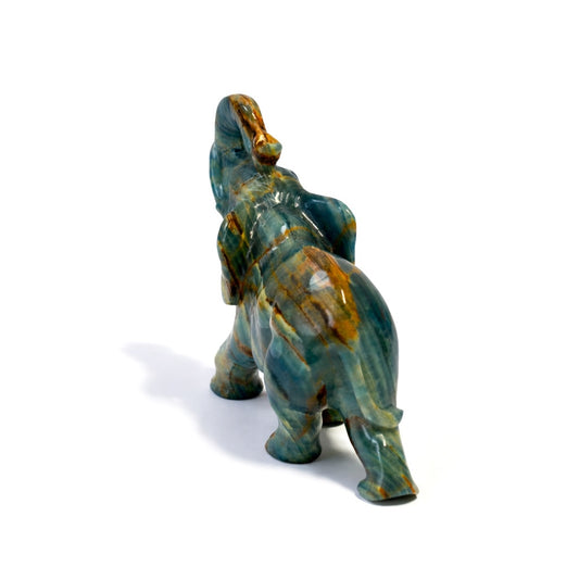 Blue Lemurian Quartz Elephant - Gallery Piece