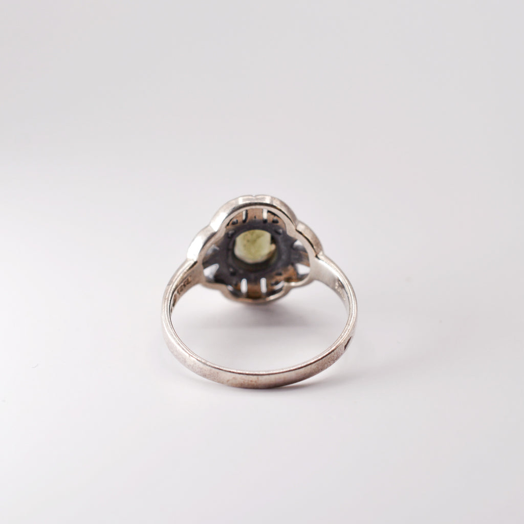 Celtic Shield Moldavite Ring
