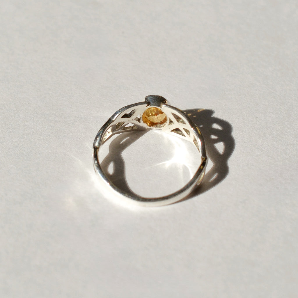 Celtic Trinity Knot Gemstone Ring