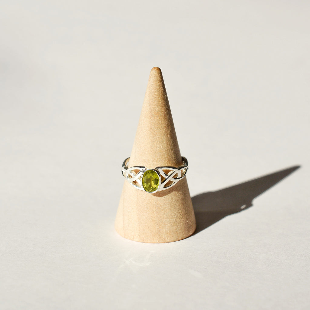 Celtic Trinity Knot Gemstone Ring