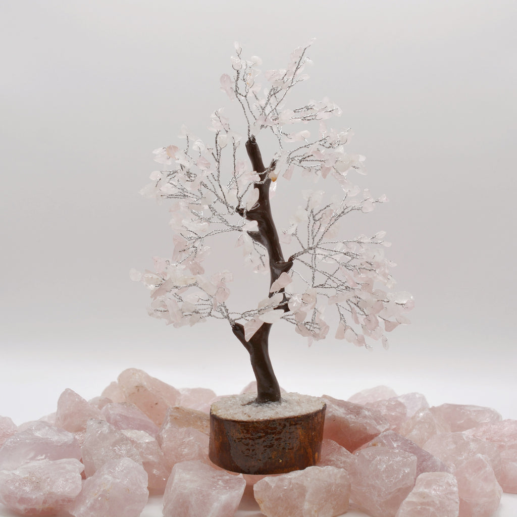 Crystal Chip Tree - Rose Quartz