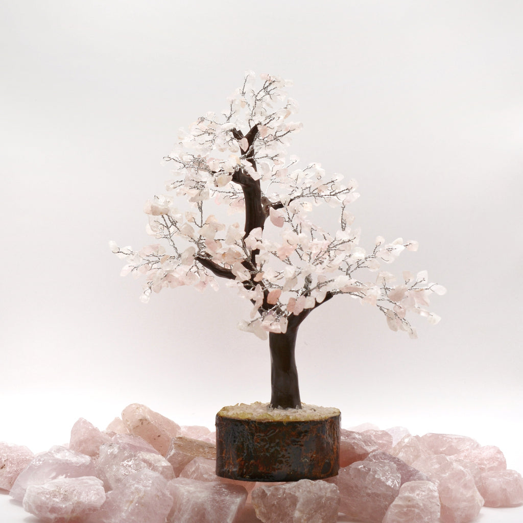 Crystal Chip Tree - Rose Quartz