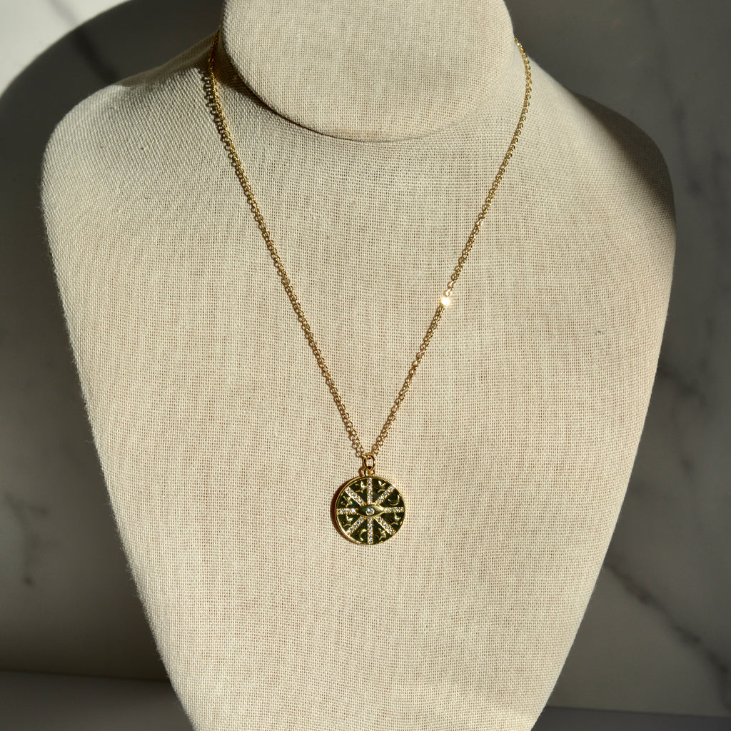 Evil Eye Medallion Necklace