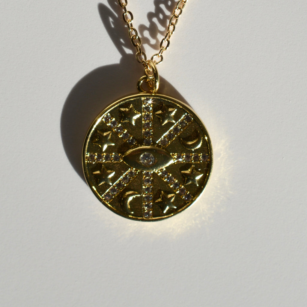 Evil Eye Medallion Necklace