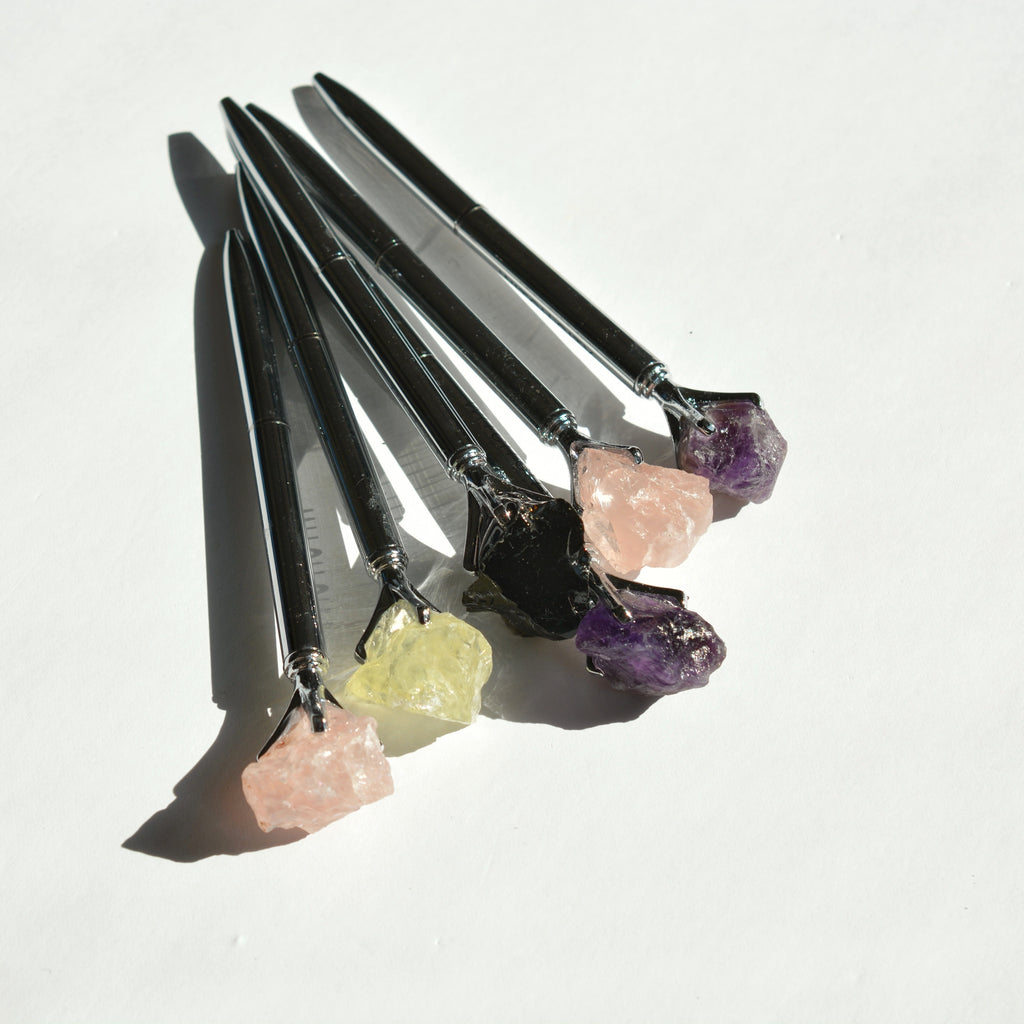 Raw Gemstone Chunk Pen