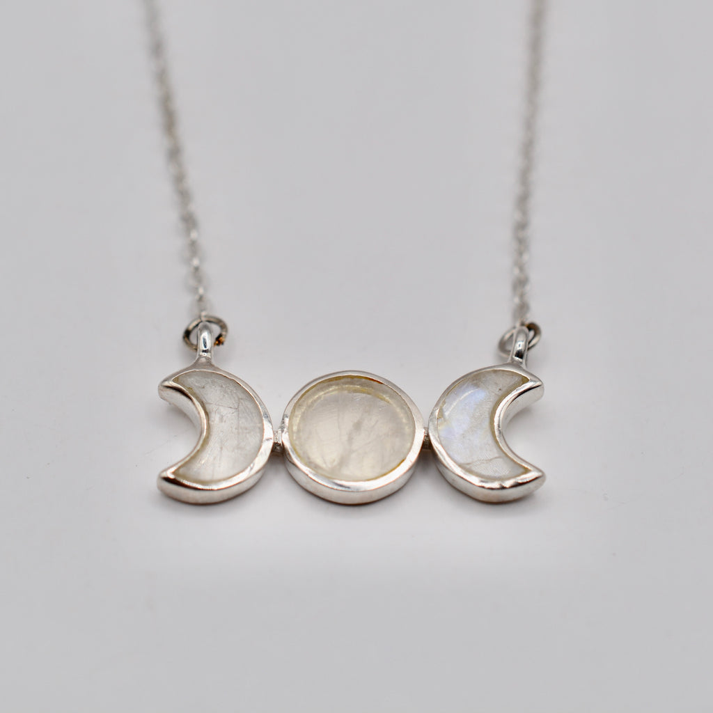 Triple Moon Goddess Necklace