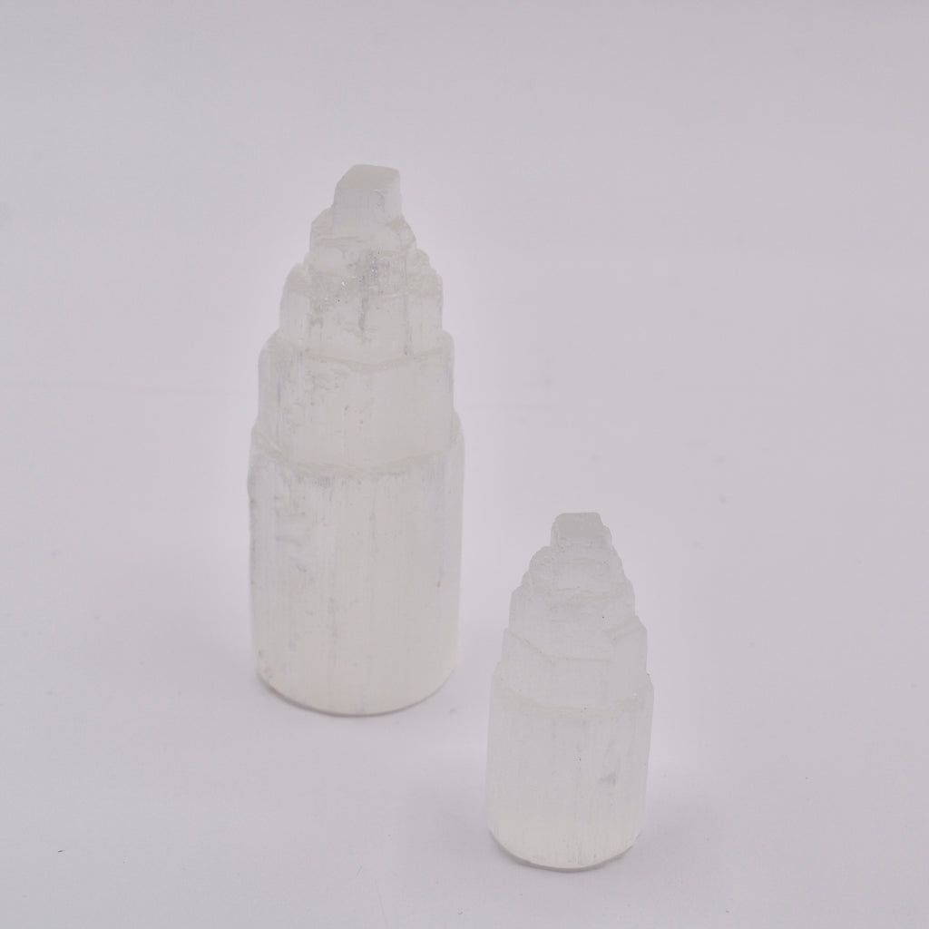 Rough Cut Selenite Towers