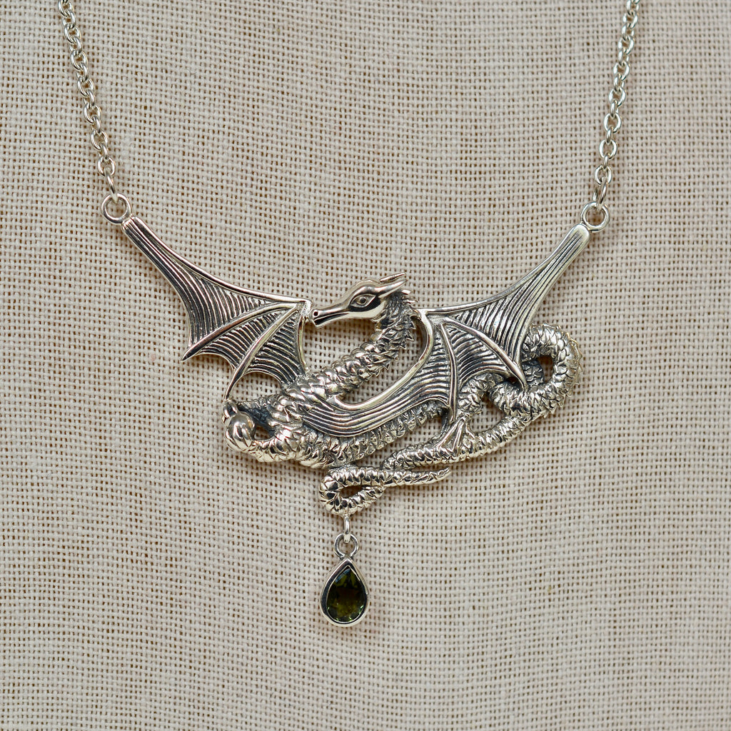 Whisper of the Dragon Moldavite Necklace