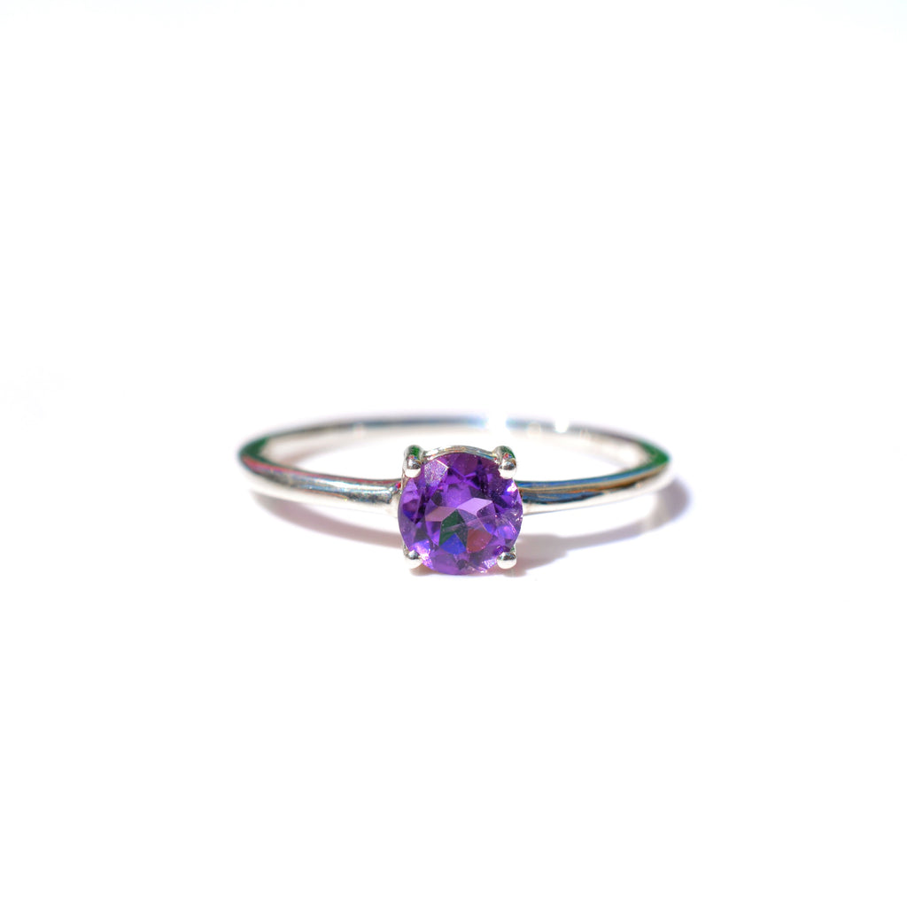 Faceted Amethyst Ring