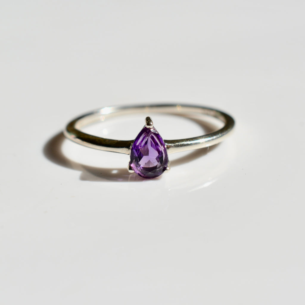 Faceted Amethyst Ring
