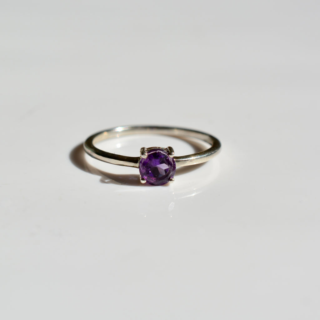 Faceted Amethyst Ring