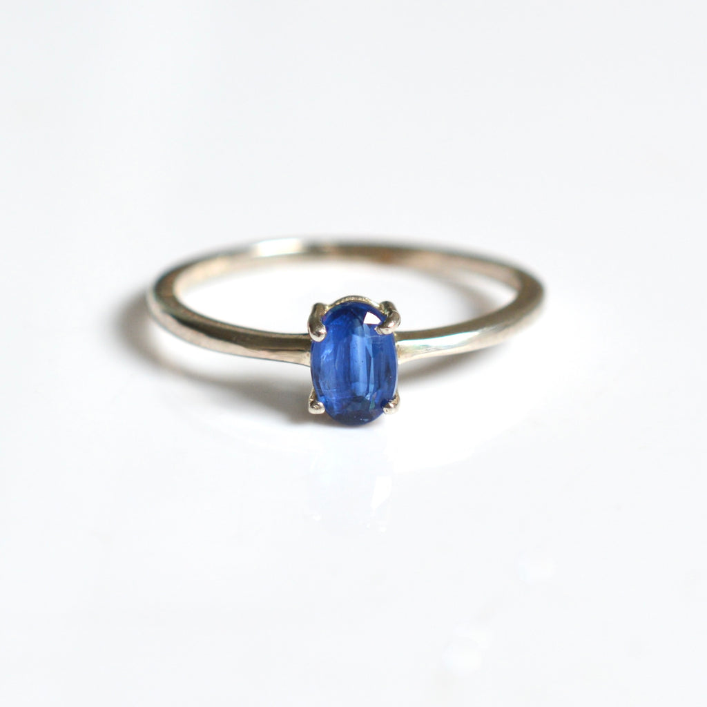 Faceted Kyanite Ring
