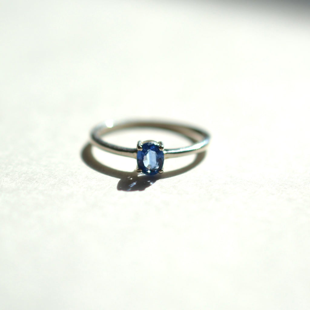 Faceted Kyanite Ring