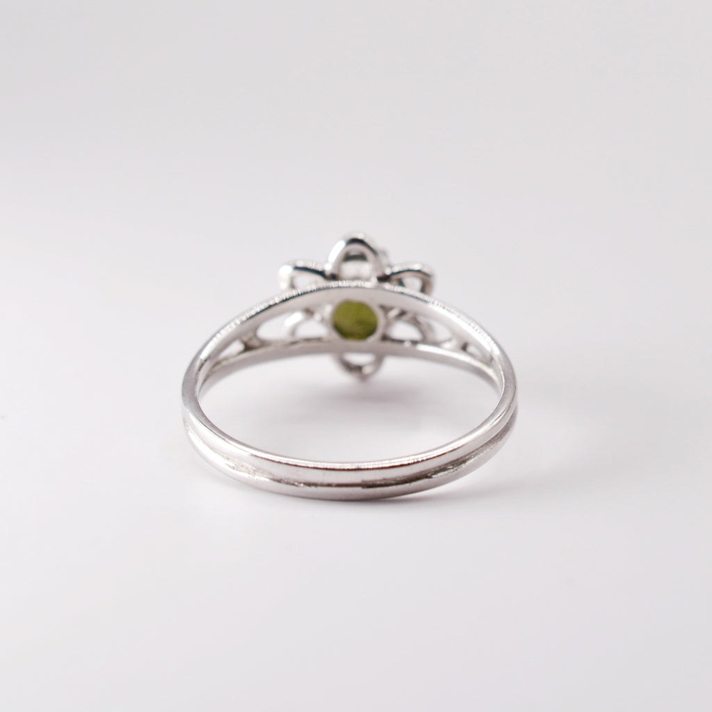 Flora Moldavite Ring