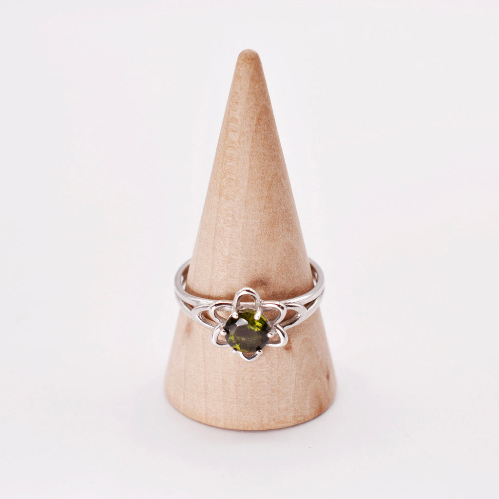Flora Moldavite Ring