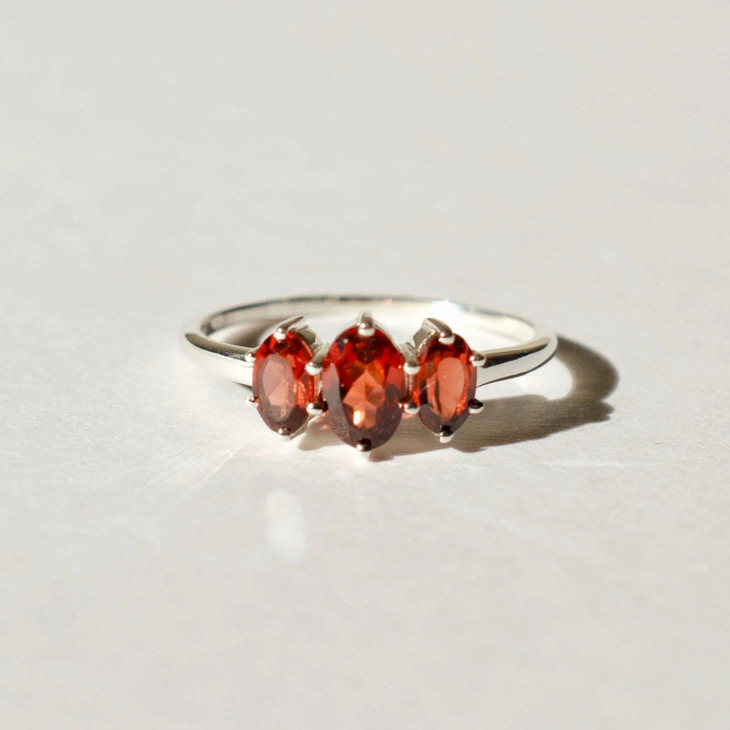 Dainty Triple Stone Cluster Ring