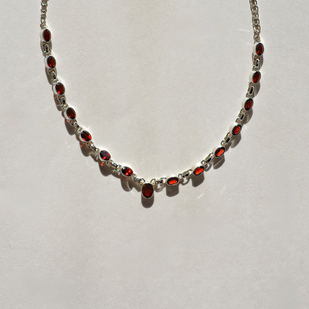 Luminous Stations Necklace – Garnet