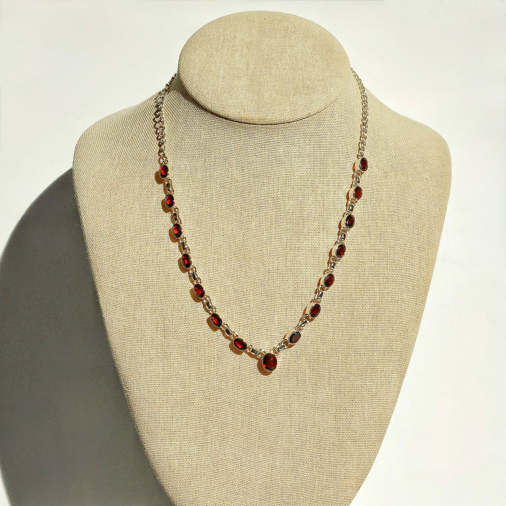 Luminous Stations Necklace - Garnet