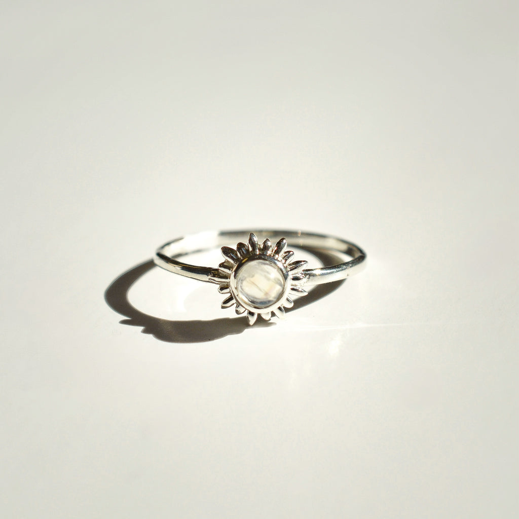 Gemstone Sunburst Ring