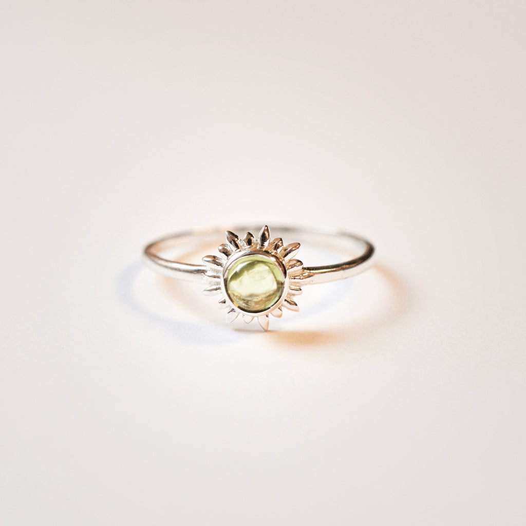 Gemstone Sunburst Ring