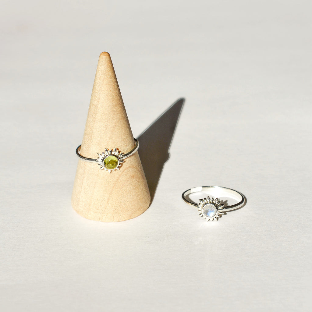 Gemstone Sunburst Ring