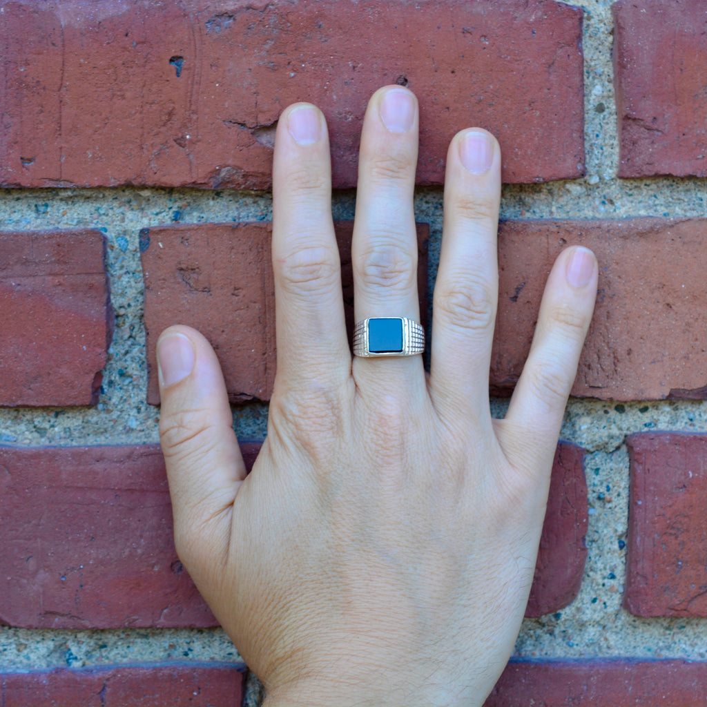 Gridstone Signet Ring