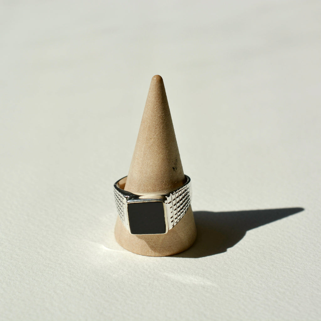 Gridstone Signet Ring